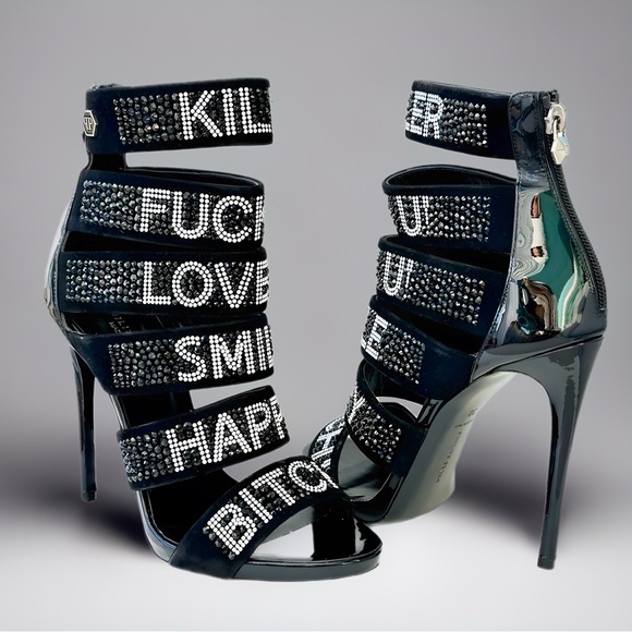 Philipp Plein ‘High Heel Zebra’ Crystal Strap Sandals • Rare 2016 Collection - Picture 3 of 12